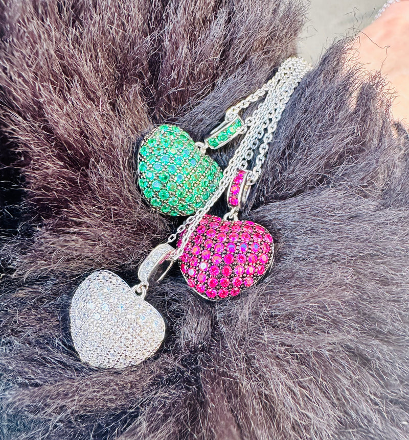 Collana cuore zirconato