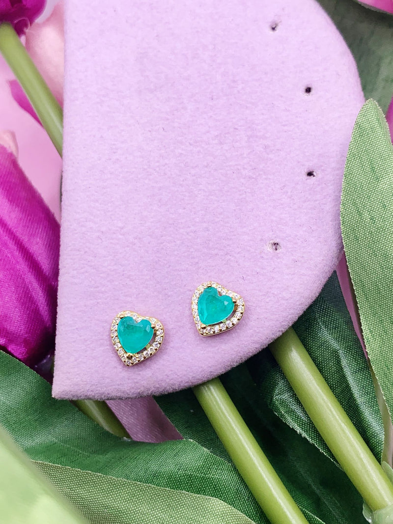 Orecchini heart mint