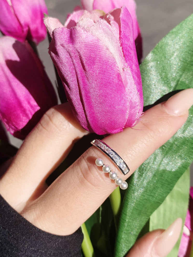 Anello eleganza perla