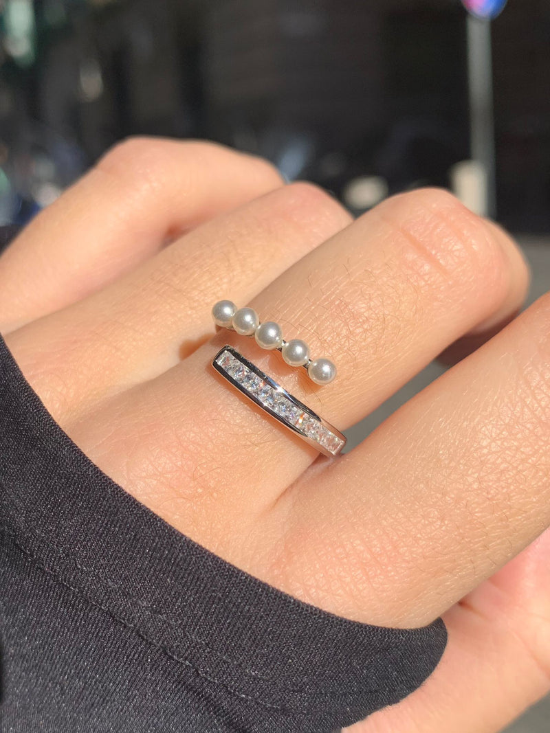 Anello eleganza perla