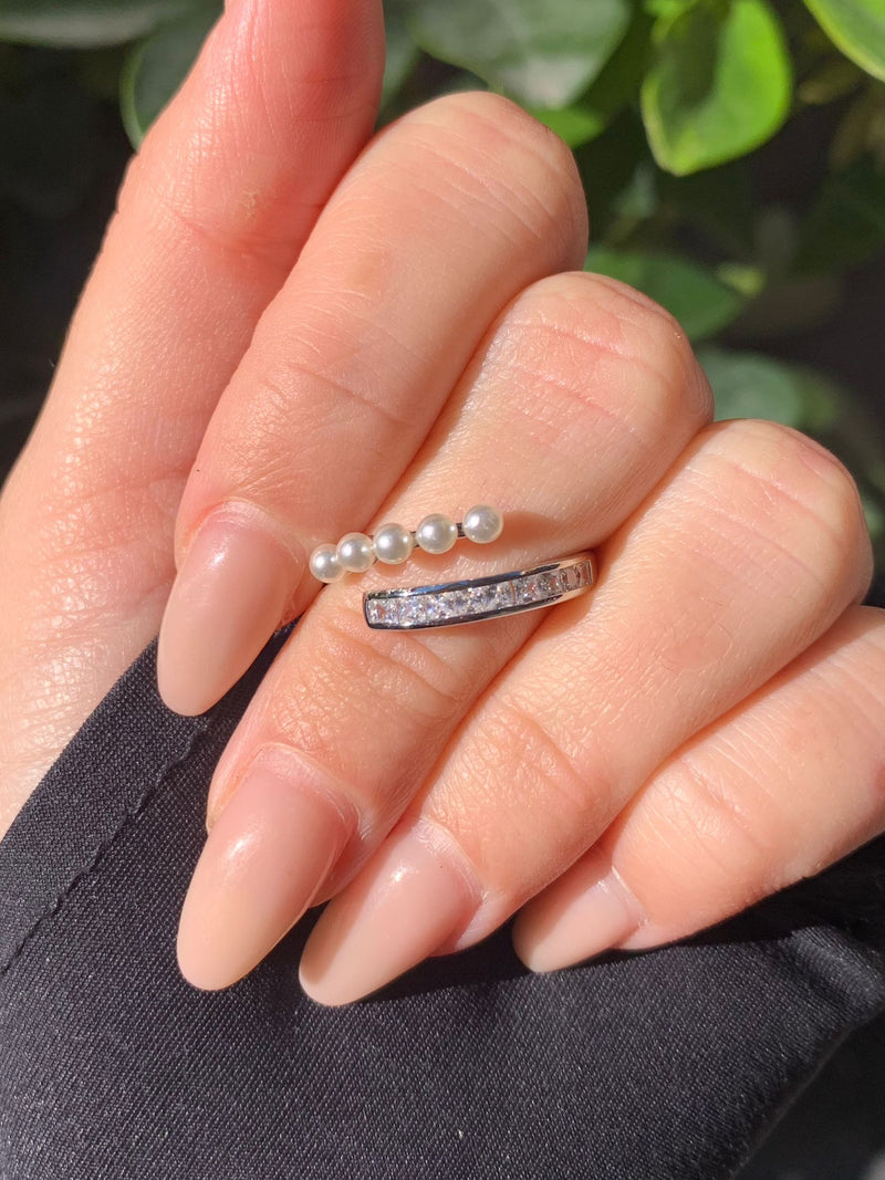 Anello eleganza perla