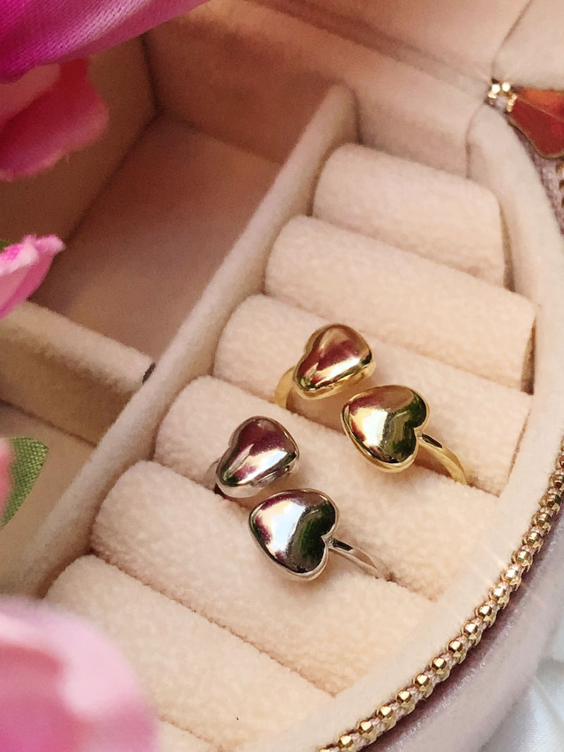 Anello heart incrocio
