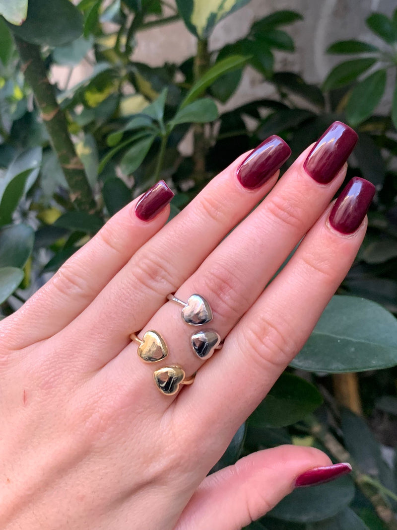 Anello heart incrocio