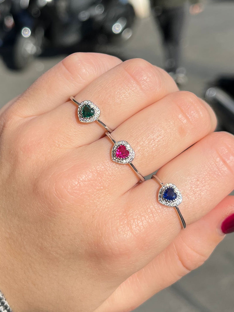 anello cuoricino color