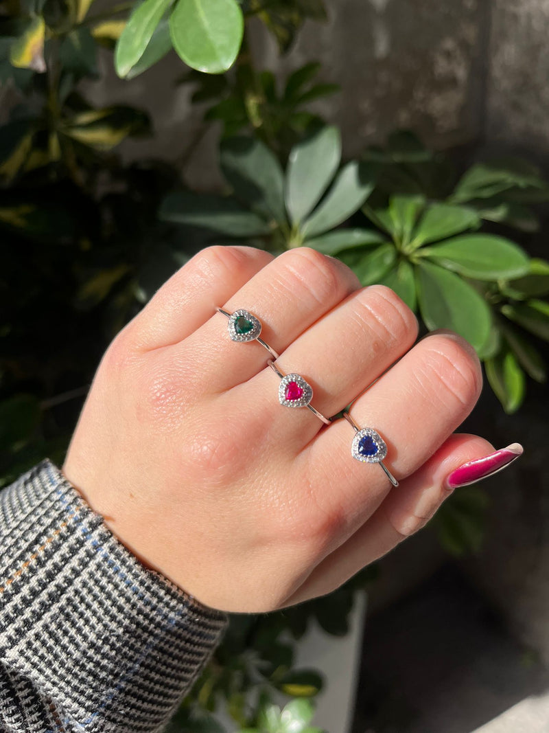 anello cuoricino color