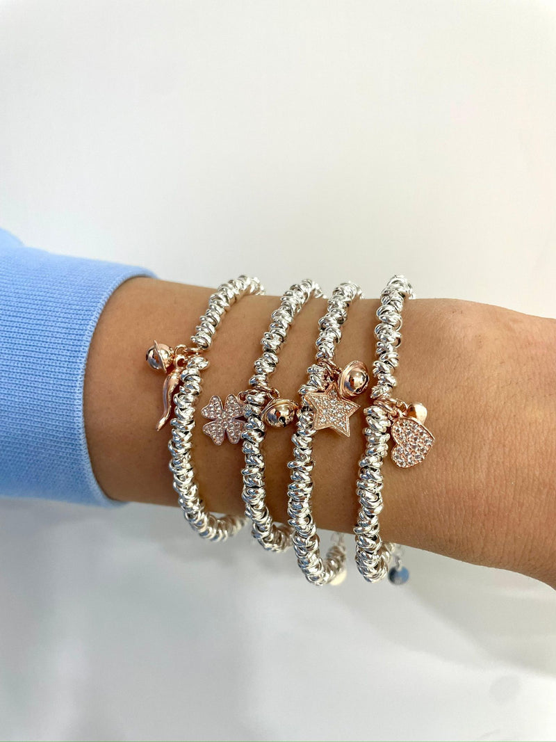 Bracciale nodini ciondolo