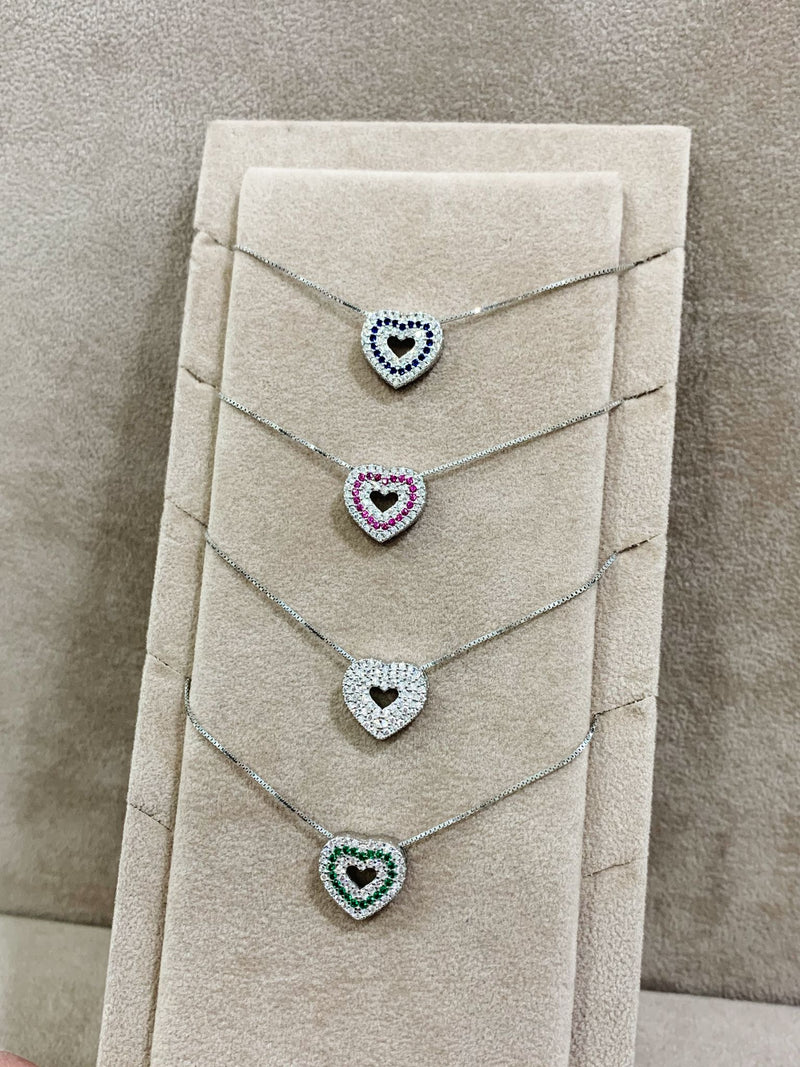 Collana cuoricino traforato