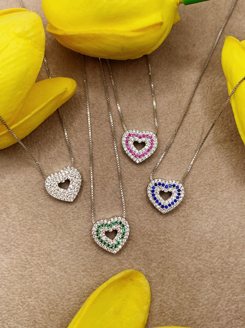 Collana cuoricino traforato
