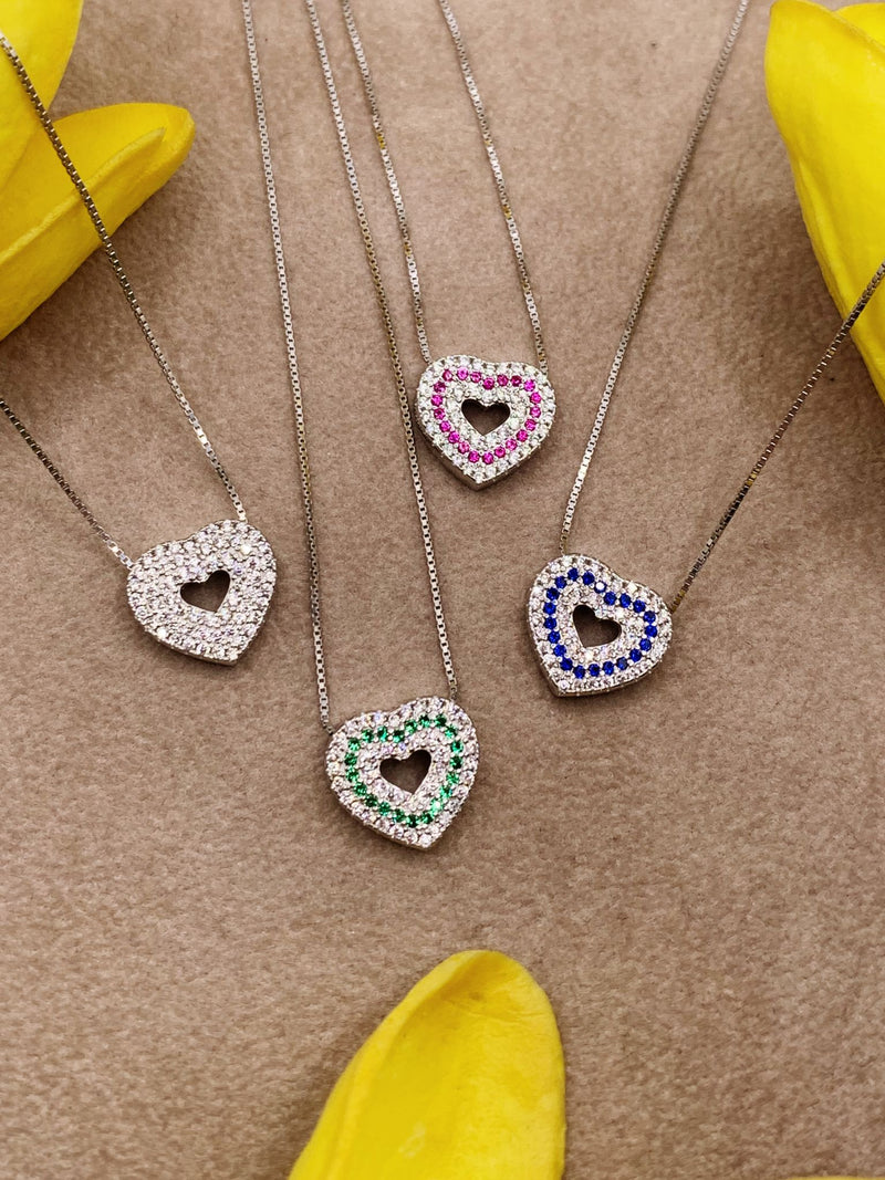 Collana cuoricino traforato
