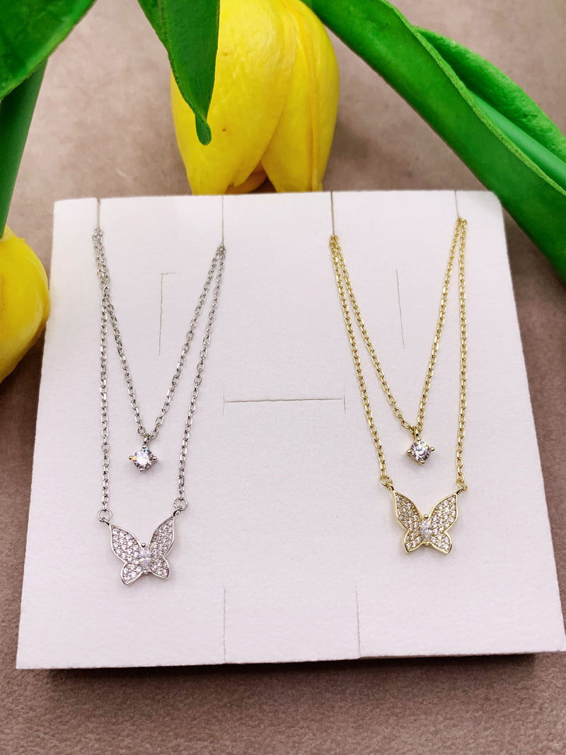 Collana doppio filo butterfly