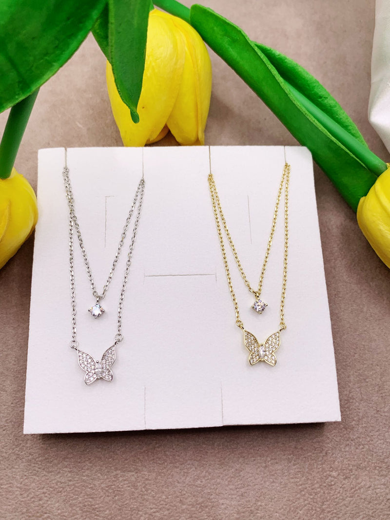 Collana doppio filo butterfly