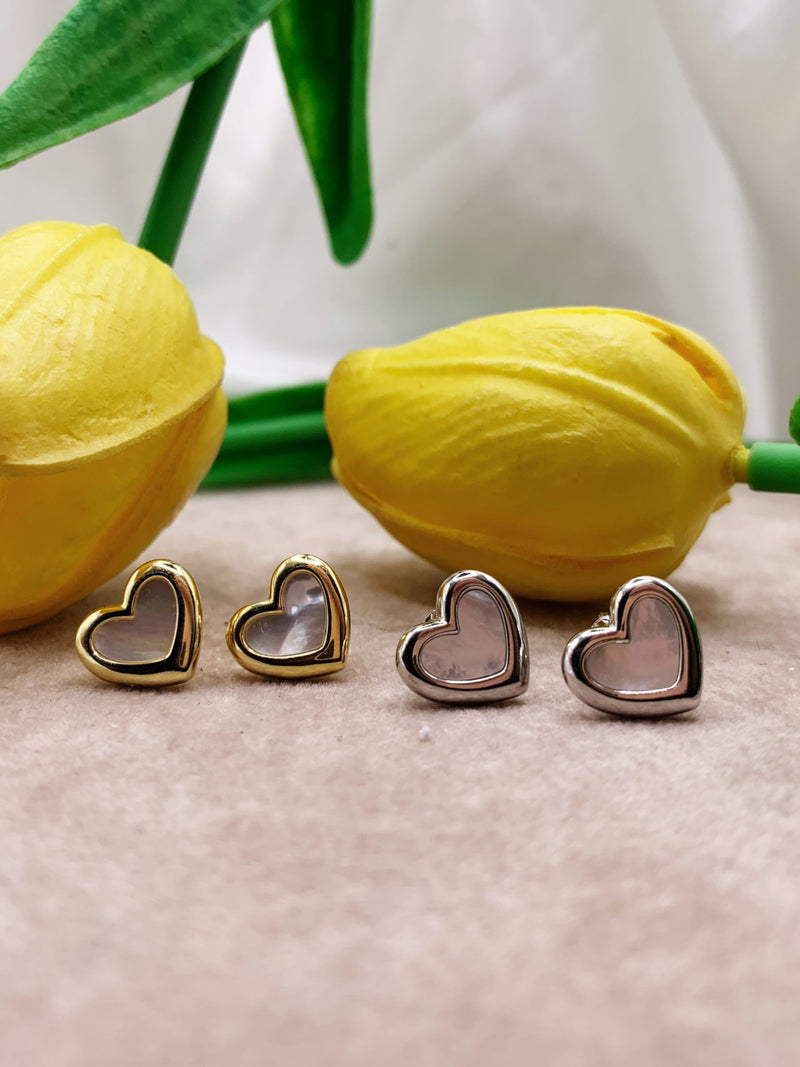 Orecchini cuore opale