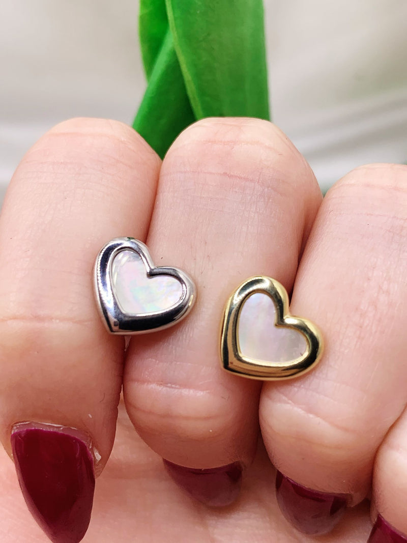 Orecchini cuore opale