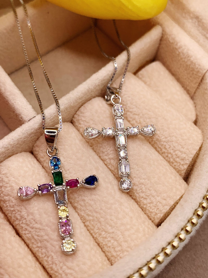 Collana croce astratta
