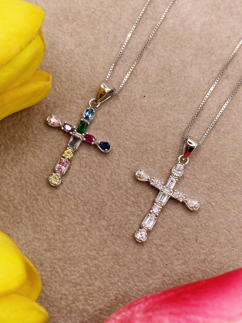 Collana croce astratta