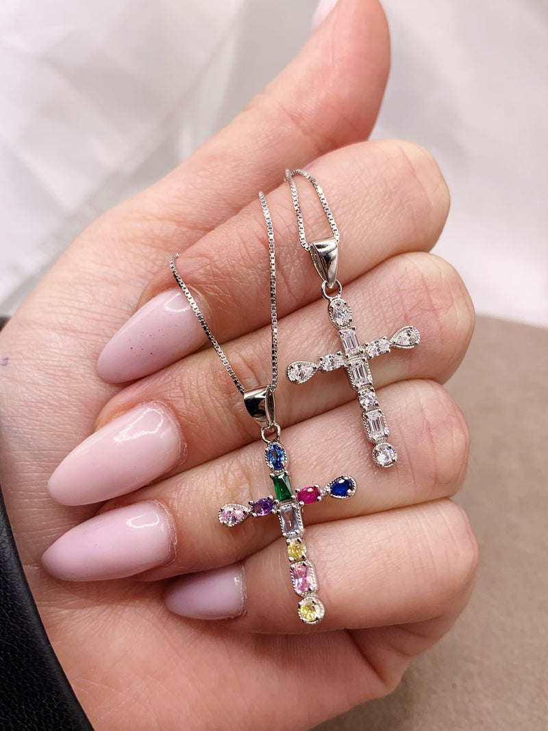 Collana croce astratta