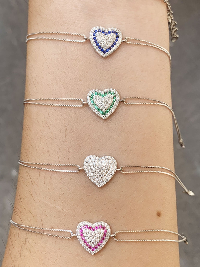 Bracciale cuoricino traforato