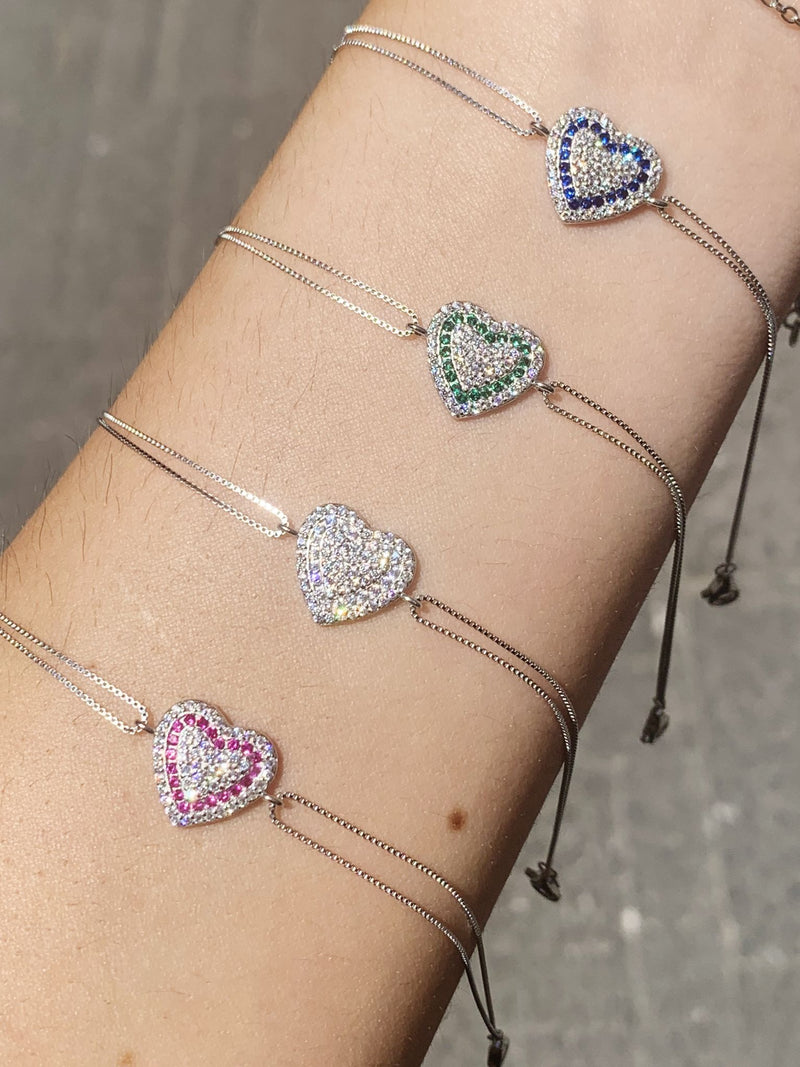 Bracciale cuoricino traforato