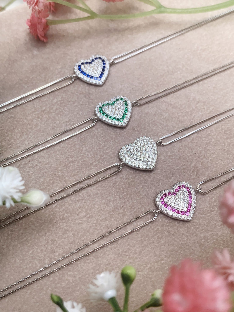 Bracciale cuoricino traforato