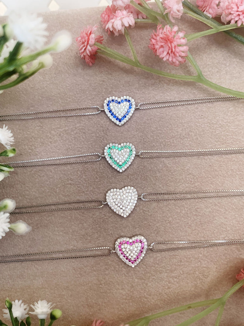 Bracciale cuoricino traforato