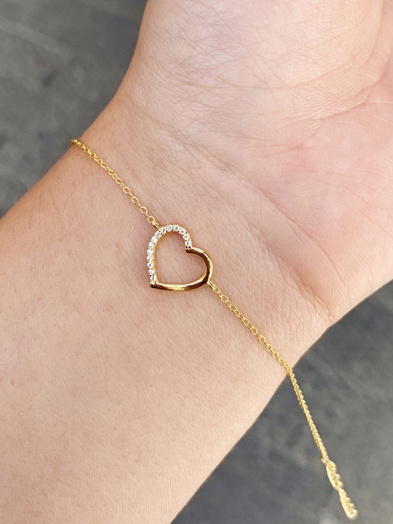 Bracciale cuore open