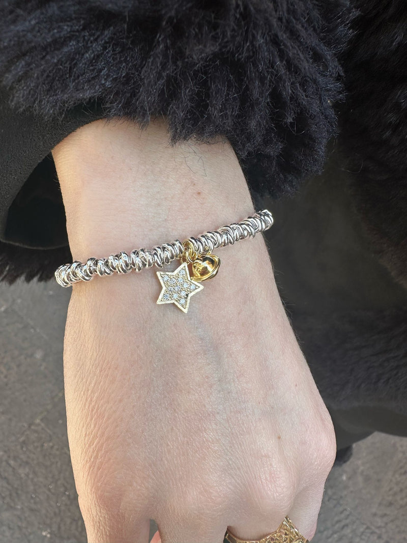 Bracciale nodini ciondolo