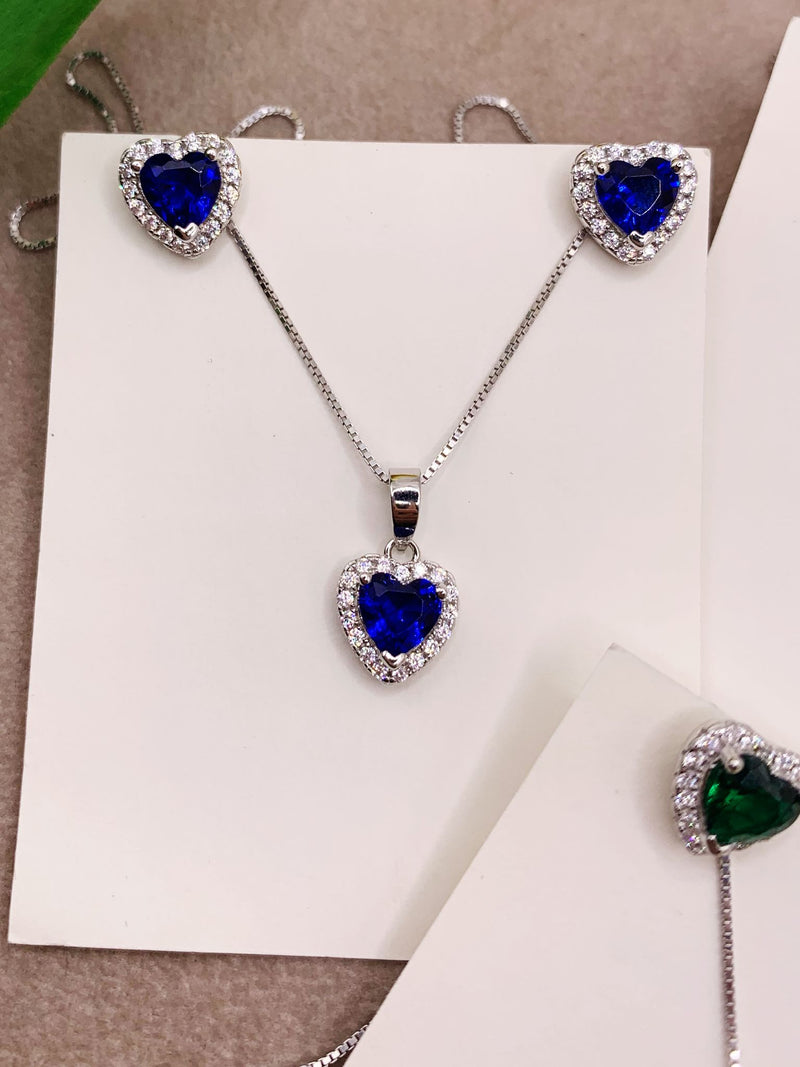 Parure cuore colorato