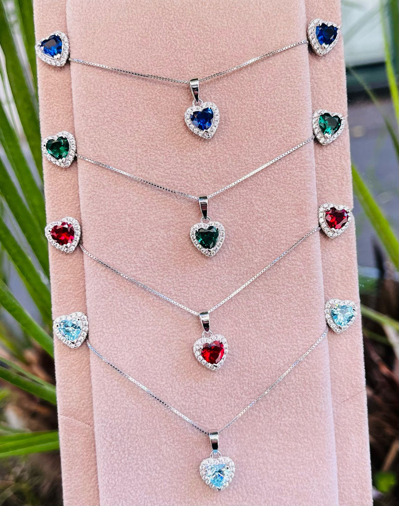Parure cuore colorato