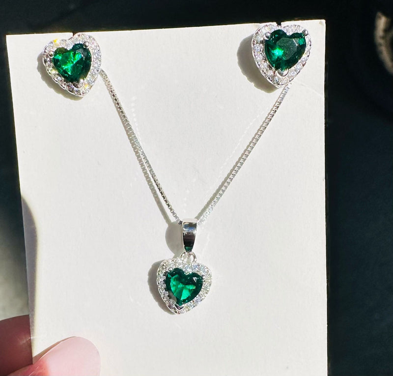 Parure cuore colorato