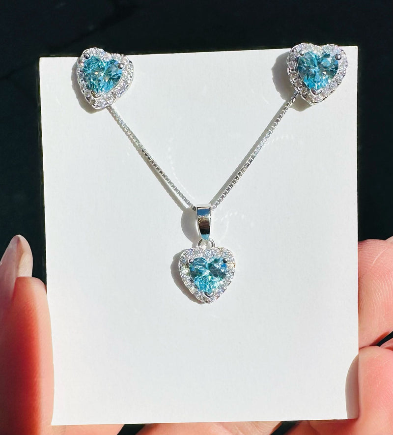 Parure cuore colorato