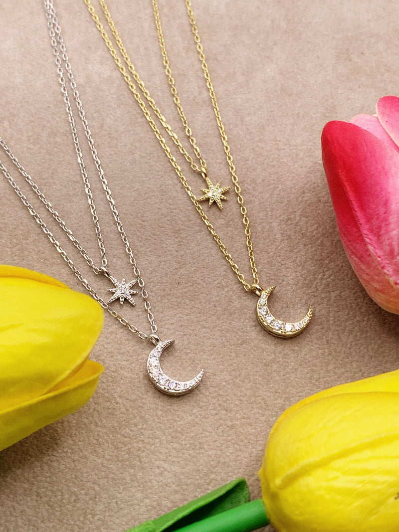 Collana doppio filo moon