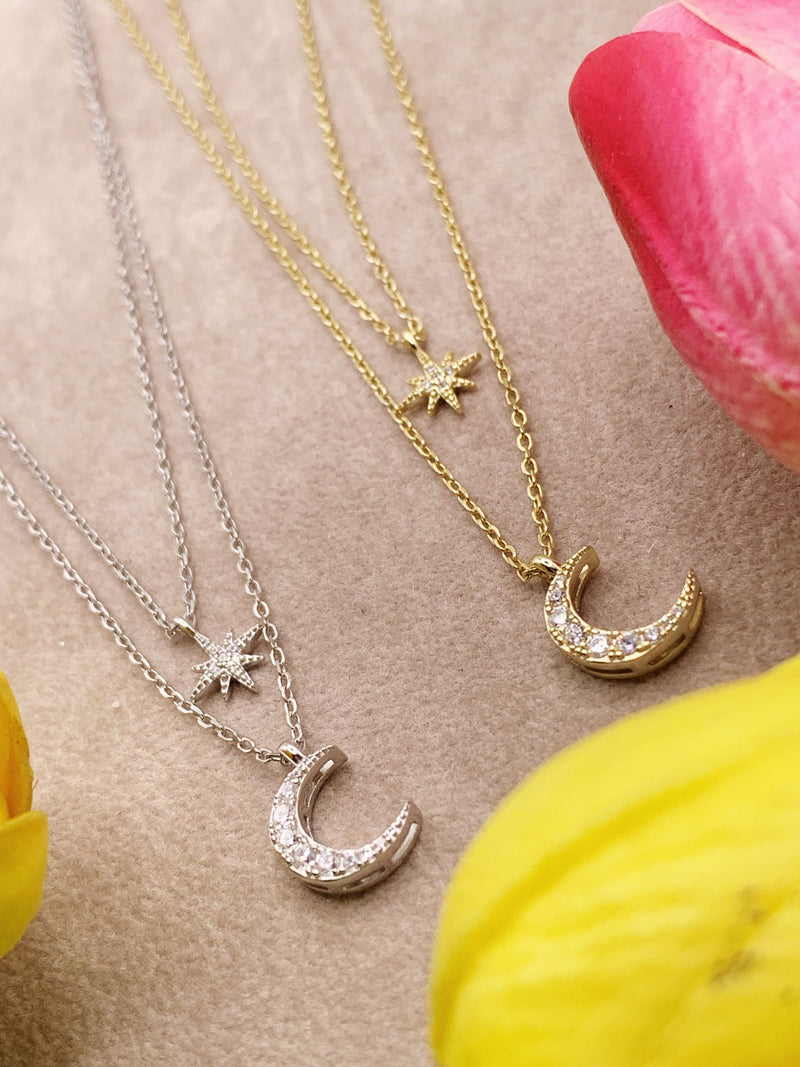 Collana doppio filo moon