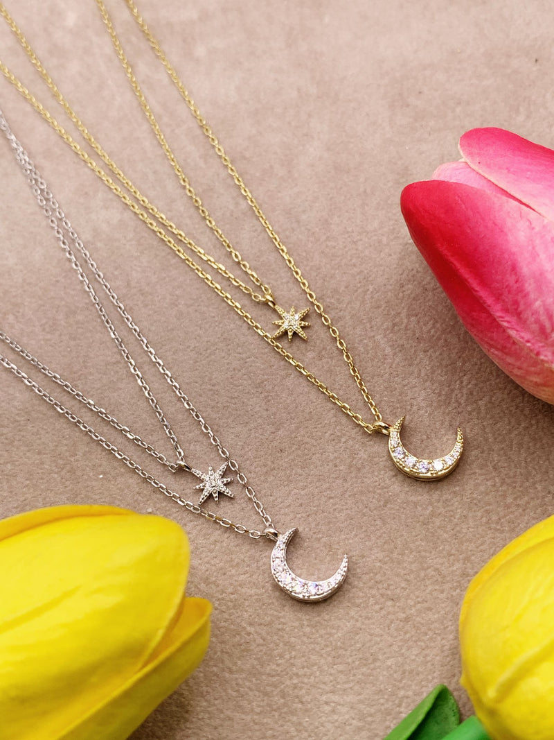 Collana doppio filo moon