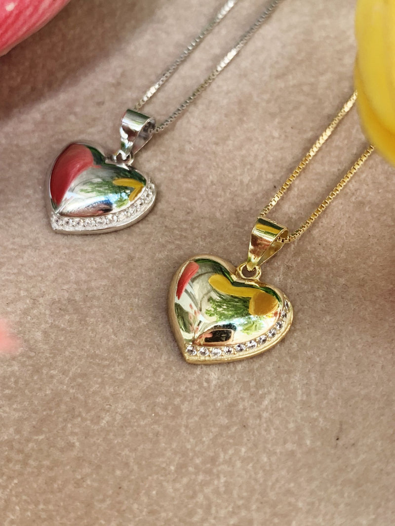 Collana cuore strass
