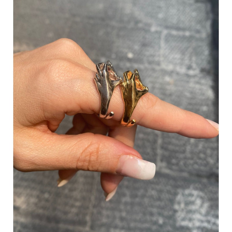 Anello mani cuore