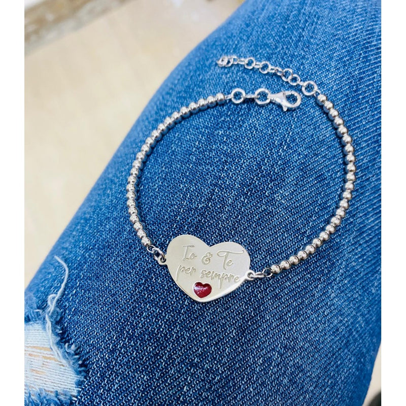Bracciale cuore personalizzato