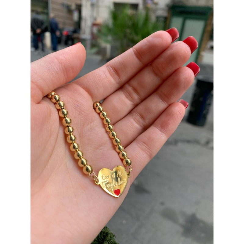 Bracciale cuore personalizzato