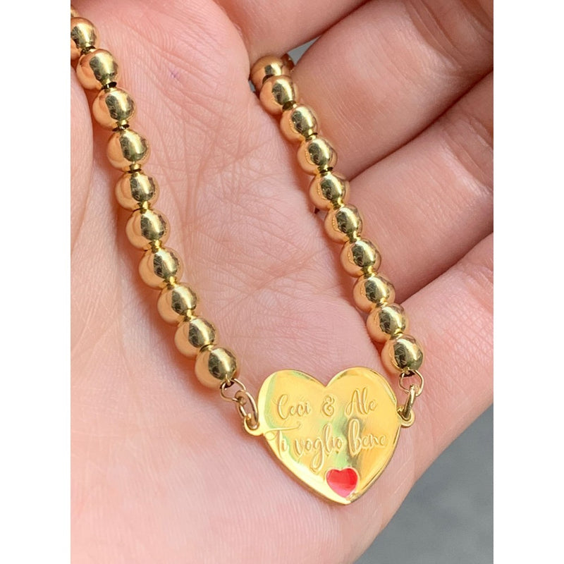 Bracciale cuore personalizzato