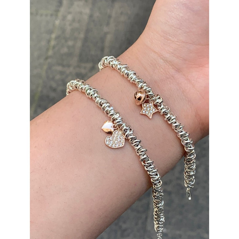 Bracciale nodini ciondolo