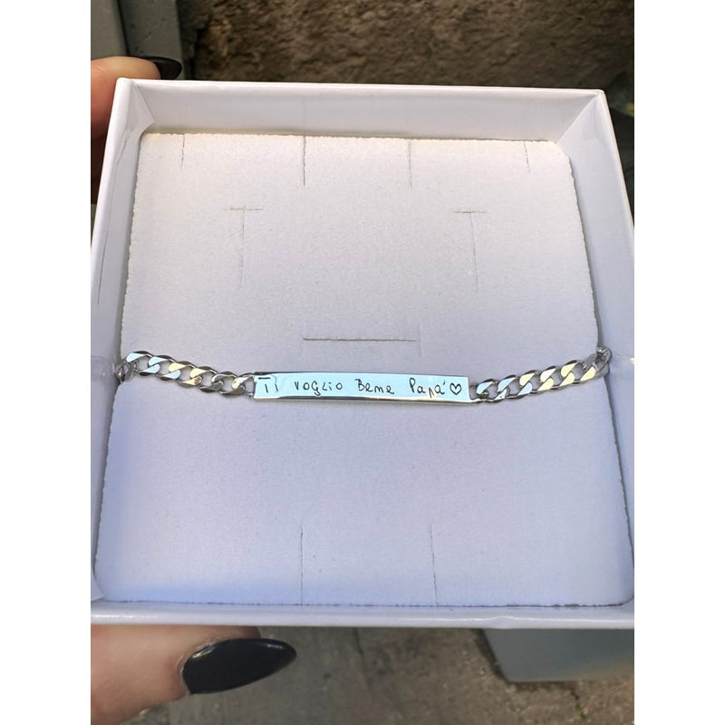 bracciale targa dedica