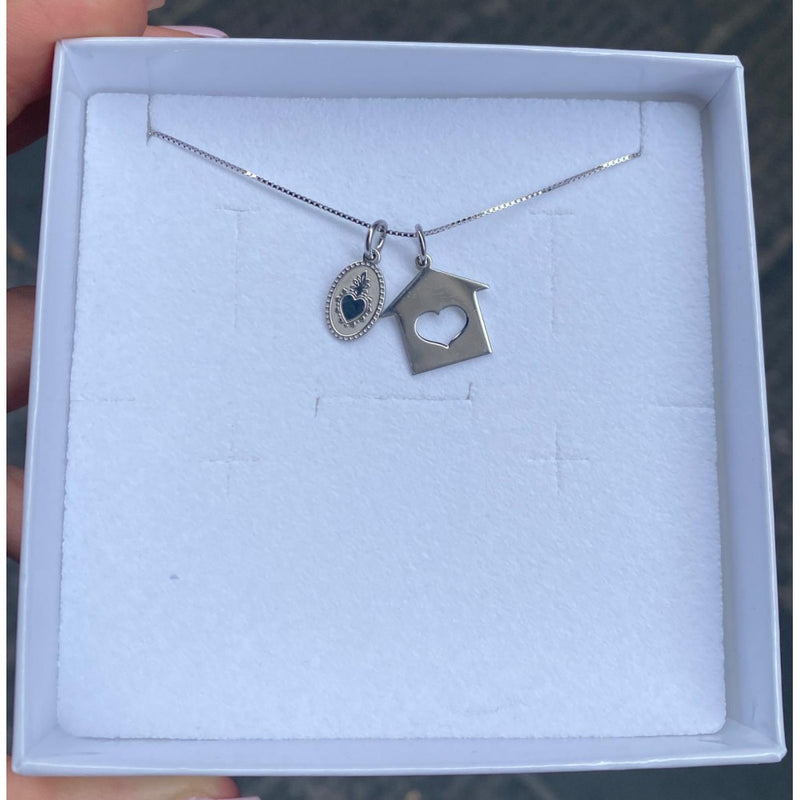 Collana casa e cuore sacro