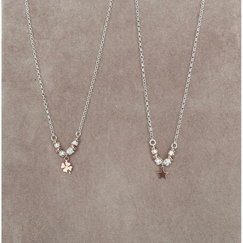 Collana rotelline con ciondolo