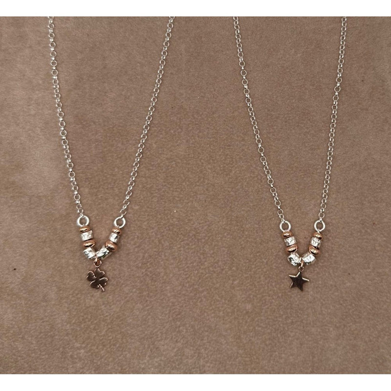 Collana rotelline con ciondolo