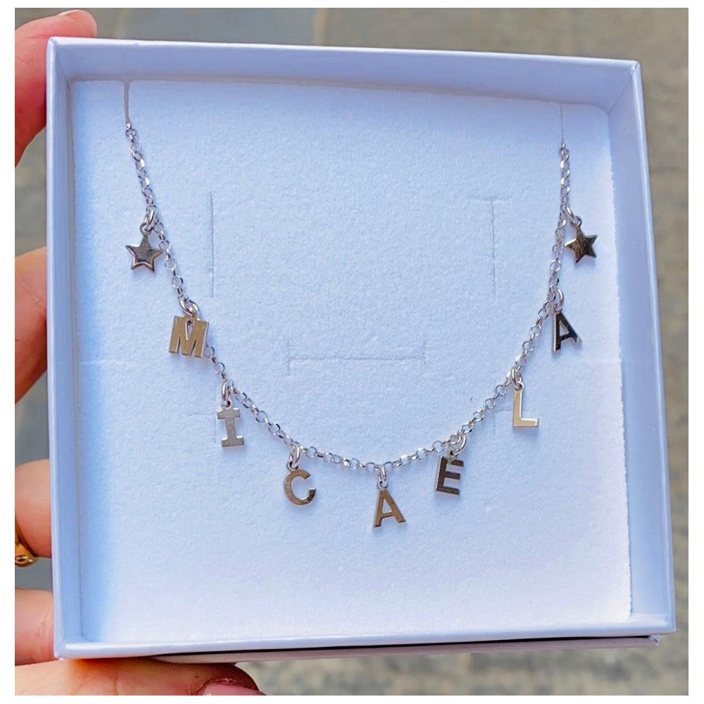 Collana in argento 925 con nome - Dettagli di Moda Collana in argento 925 con nome - Dettagli di Moda