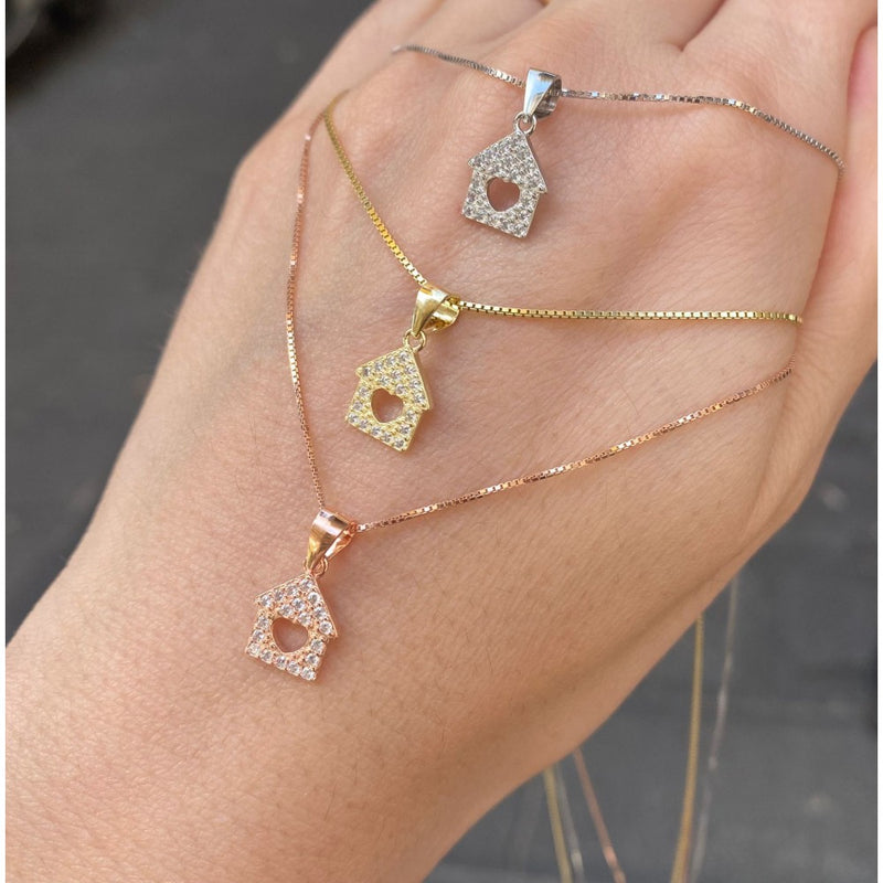 Collana mini home zirconata