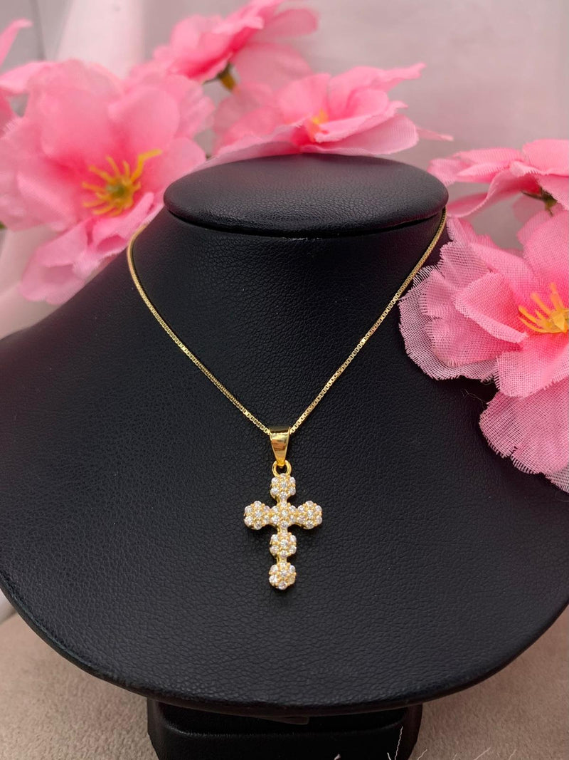 Collana croce magic flower