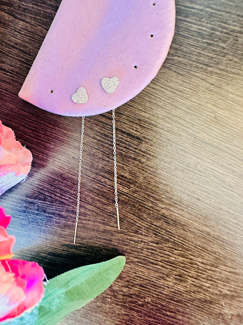 Orecchini filo cuore