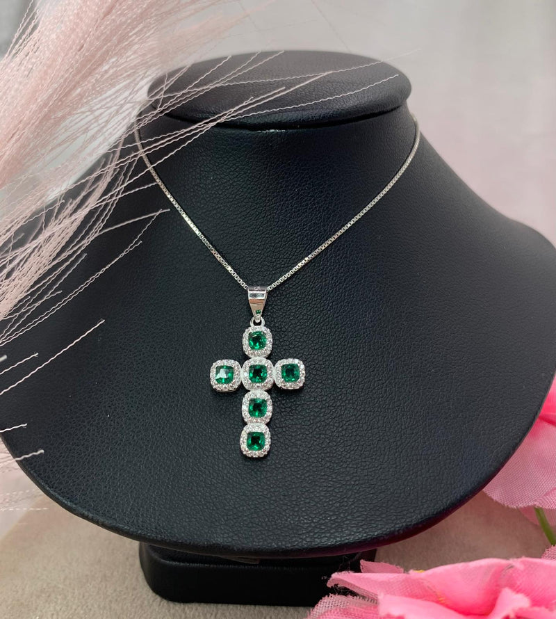 Collana croce arcobaleno