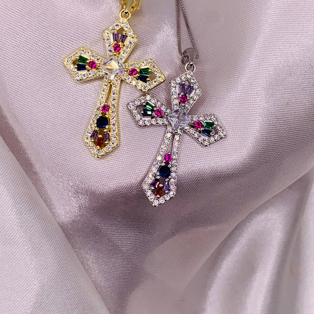 Collana croce royal rainbow