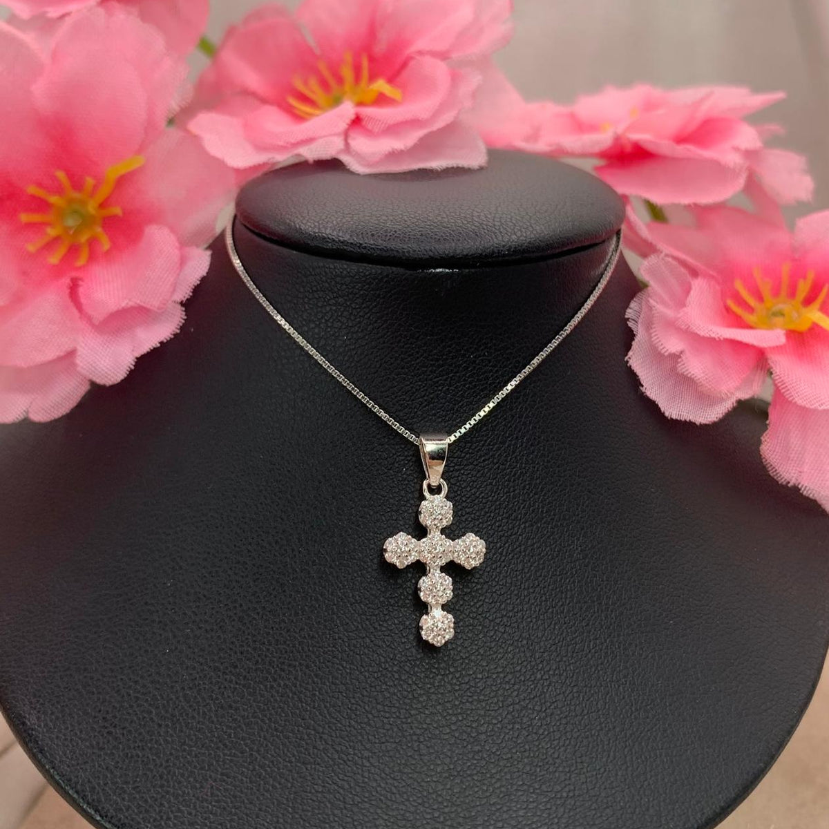 Collana croce magic flower